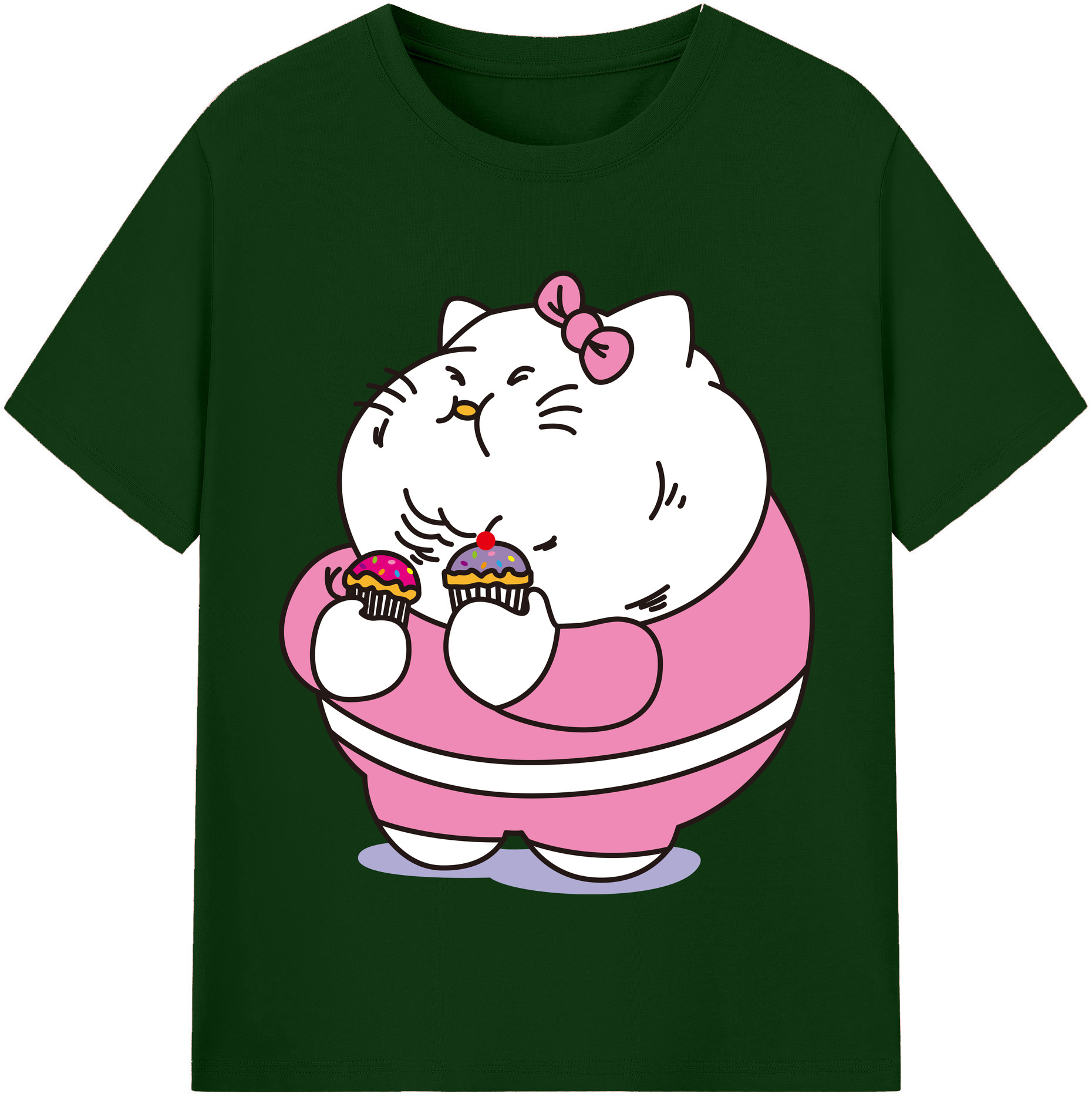 （画像用） Hello Kitty ハローキティ 綿100％半袖Tシャツ（フロントプリント）